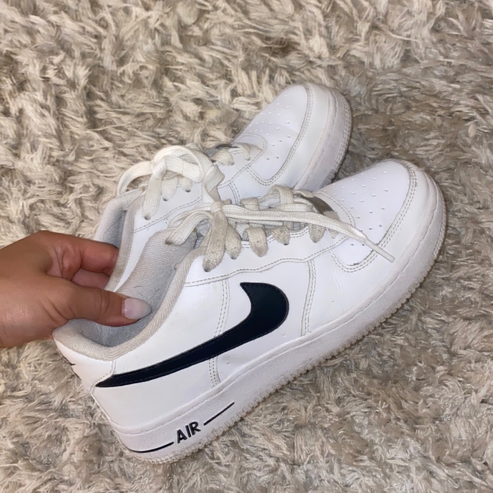 Air Force 1’s with black detail